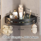 Corner shower shelf without drilling with hooks