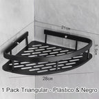Corner shower shelf without drilling with hooks