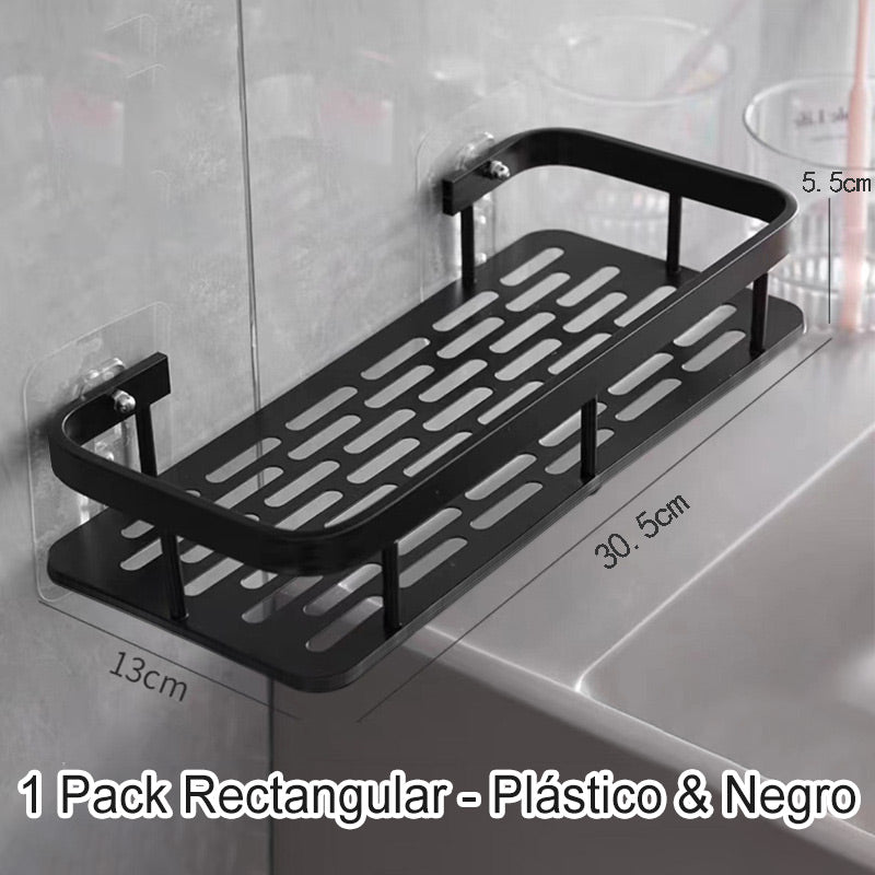 Corner shower shelf without drilling with hooks