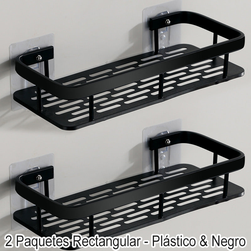 Corner shower shelf without drilling with hooks