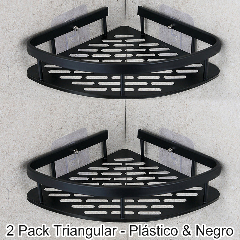Corner shower shelf without drilling with hooks