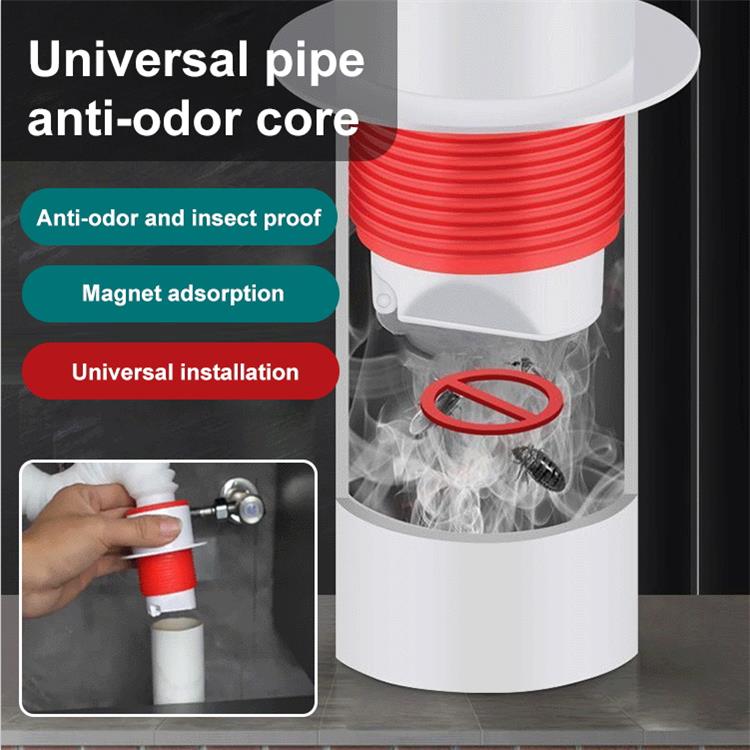 Odor-blocking artifact for drainage pipes