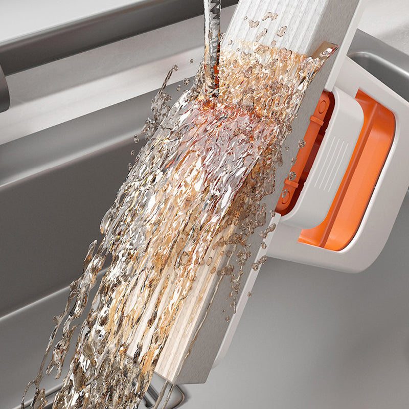 Mini portable self-twisting mop