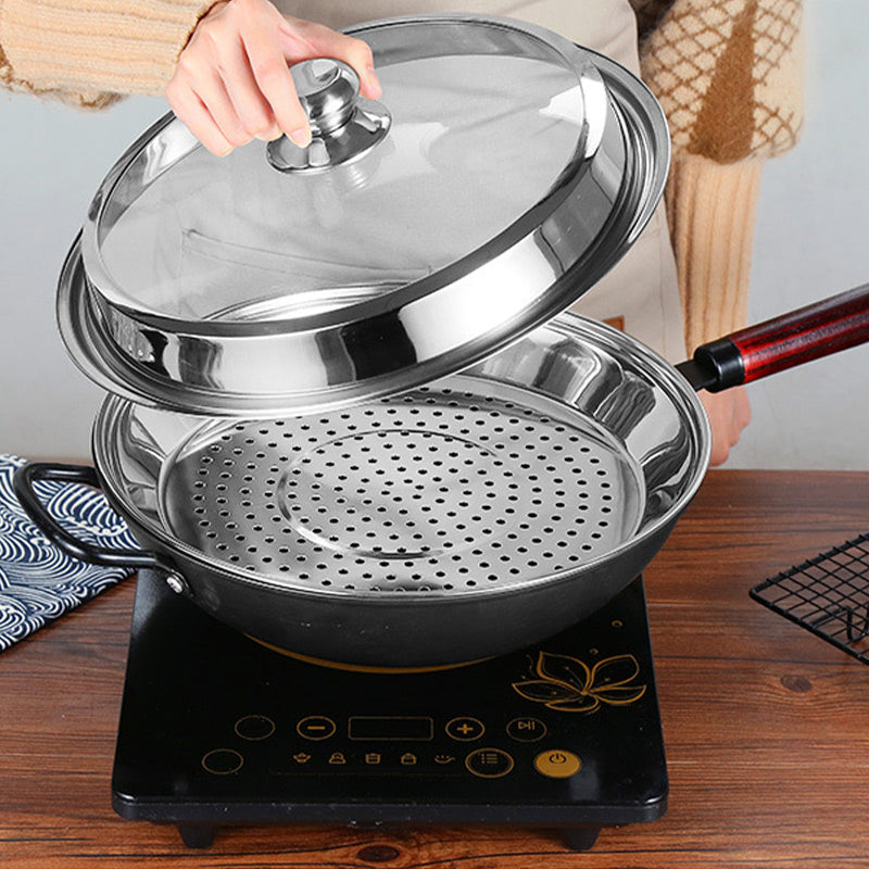 Versatile steamer insert in stainless steel for pot