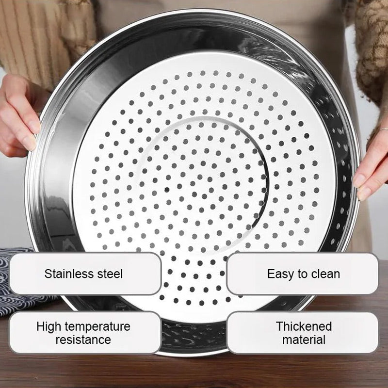Versatile steamer insert in stainless steel for pot