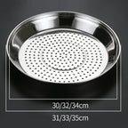 Versatile steamer insert in stainless steel for pot