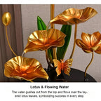 Luxurious creative lotus fish bowl decoration