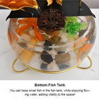 Luxurious creative lotus fish bowl decoration