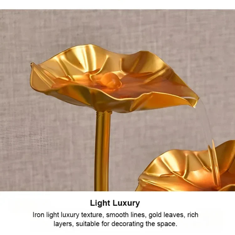 Luxurious creative lotus fish bowl decoration