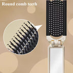 Portable mini air cushion comb with removable mirror