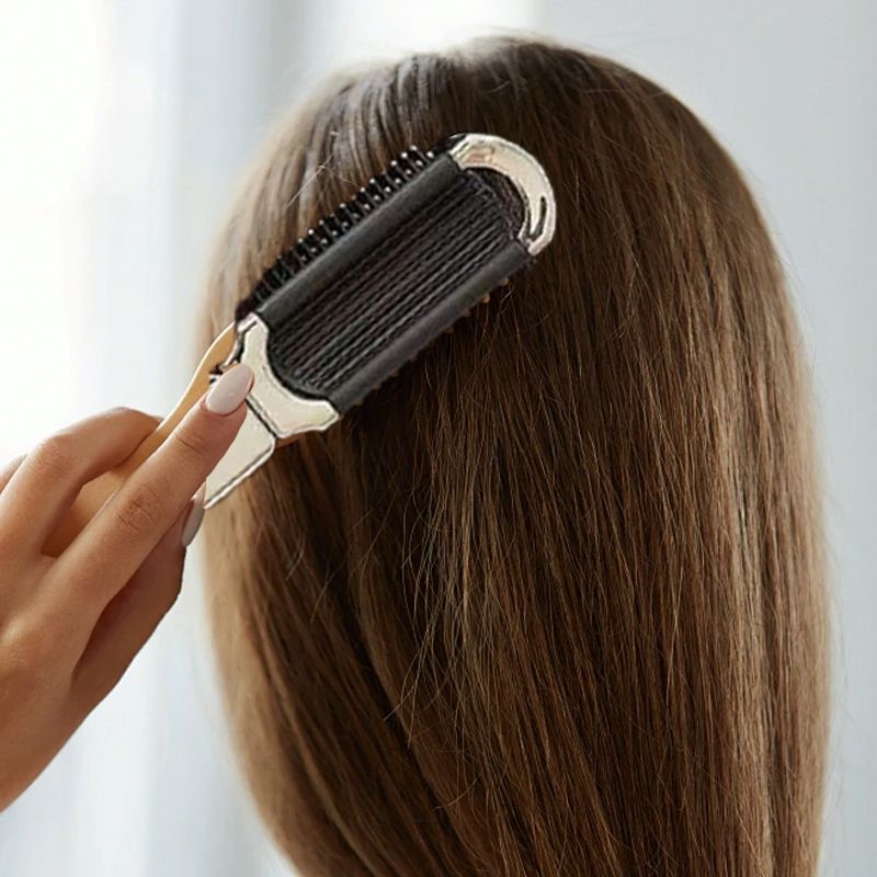 Portable mini air cushion comb with removable mirror