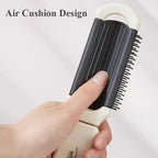 Portable mini air cushion comb with removable mirror