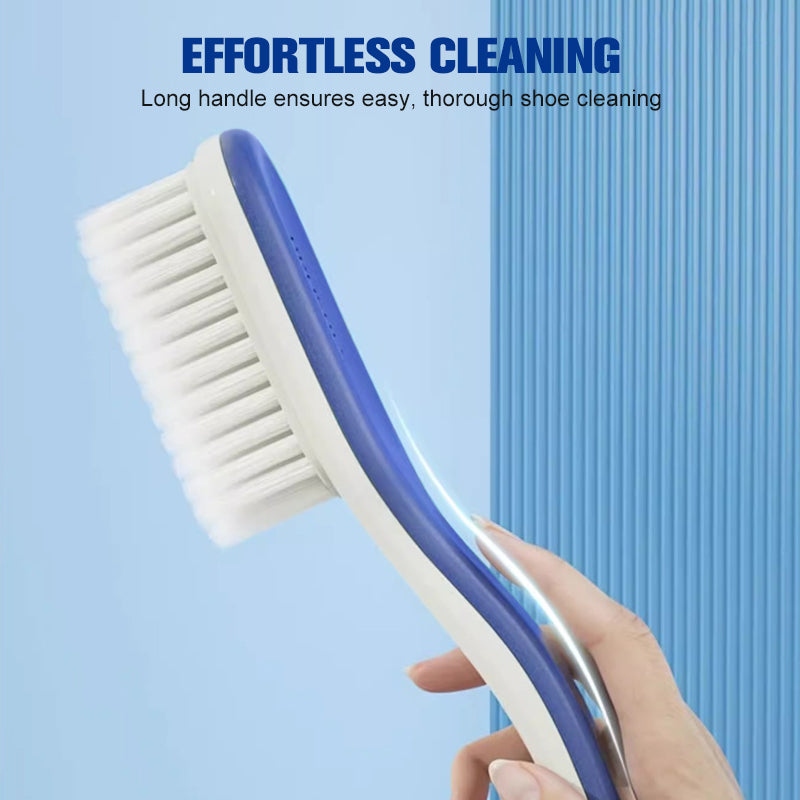 Multifunctional shoe brush with long handle