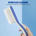 Multifunctional shoe brush with long handle
