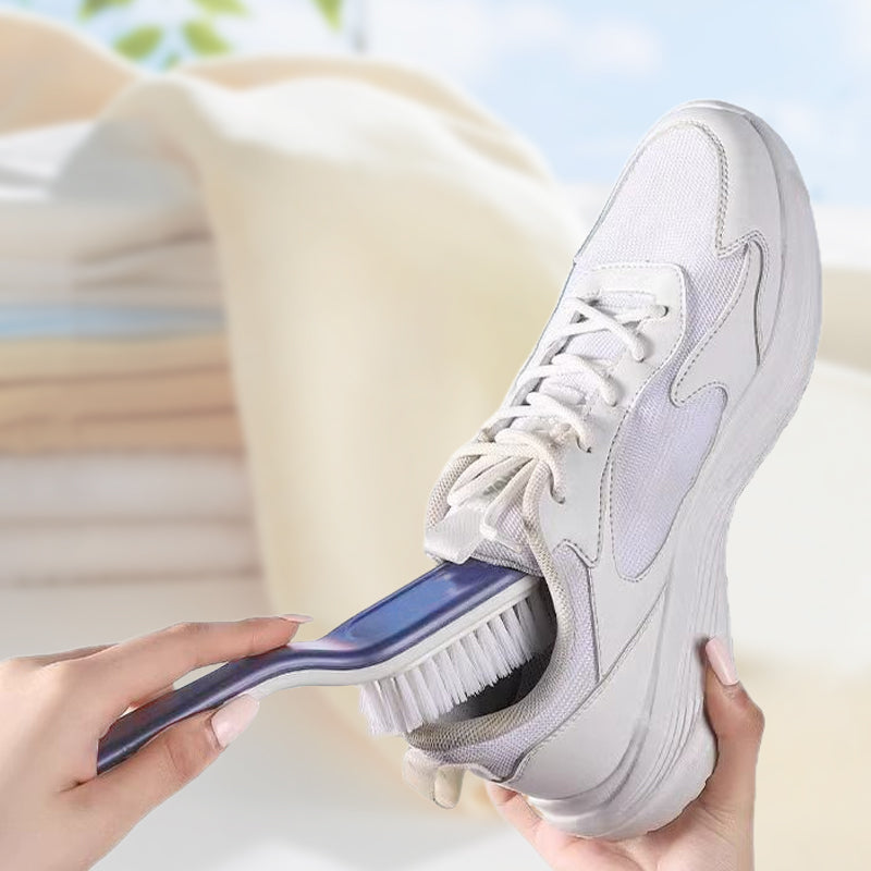 Multifunctional shoe brush with long handle