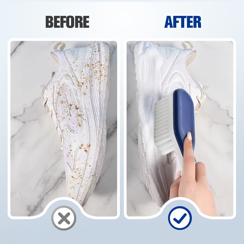 Multifunctional shoe brush with long handle