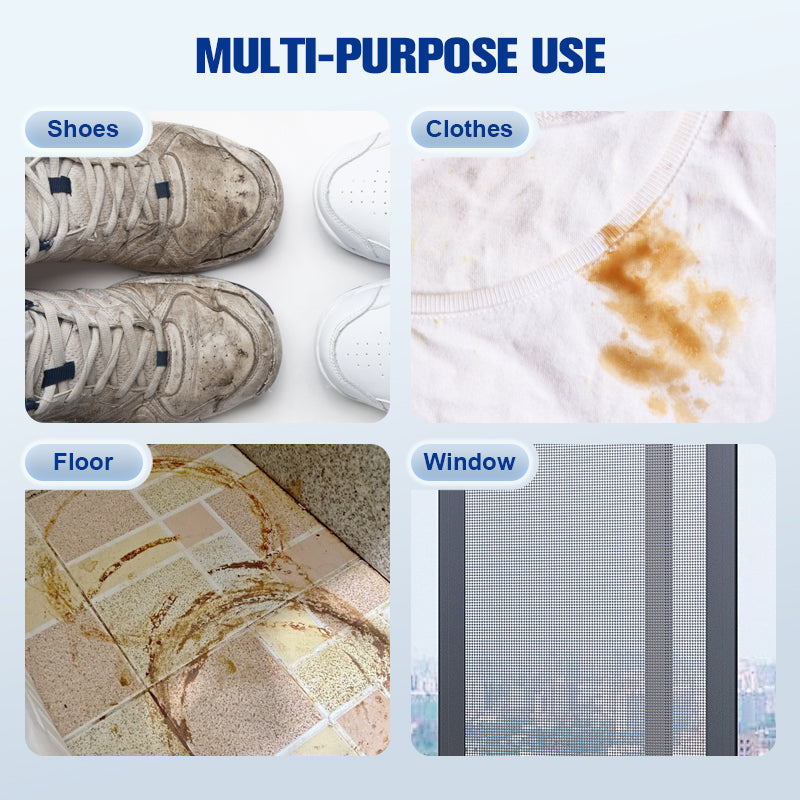 Multifunctional shoe brush with long handle