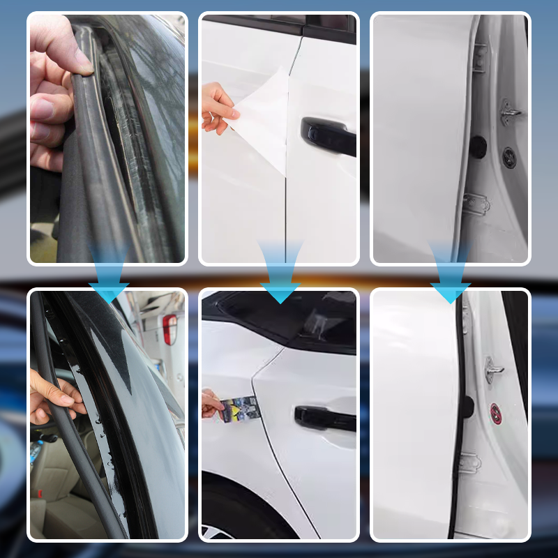 Soundproof sealing strips for B- and C-pillars in cars (especially for Volkswagen)