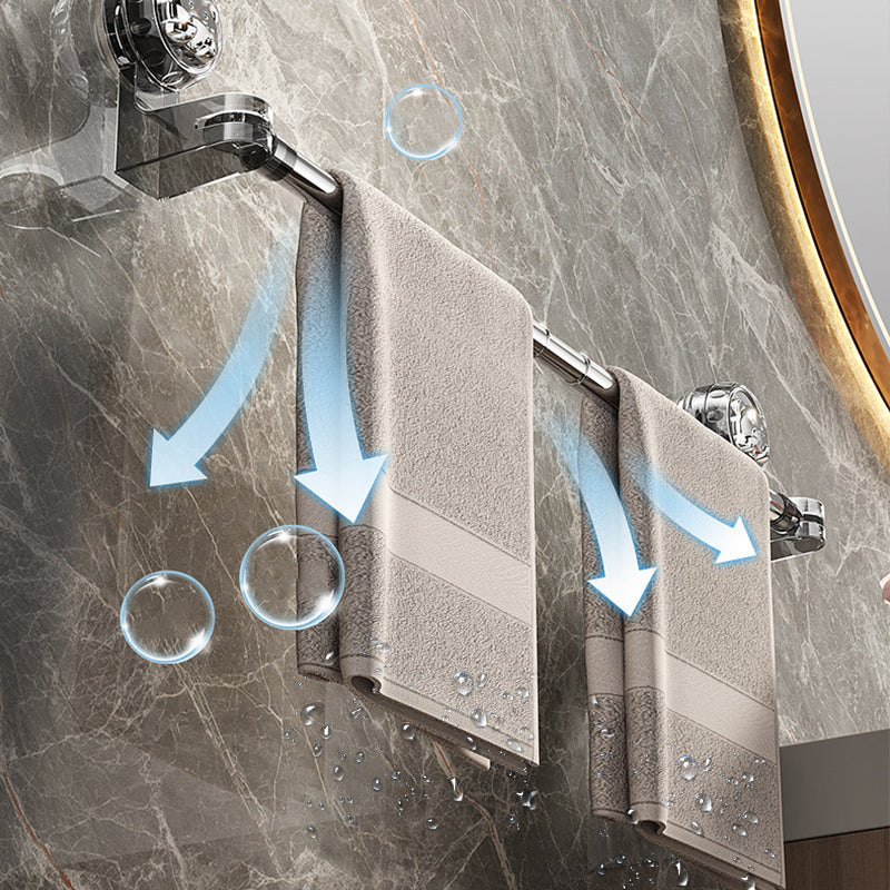 Adjustable towel holder with suction cup