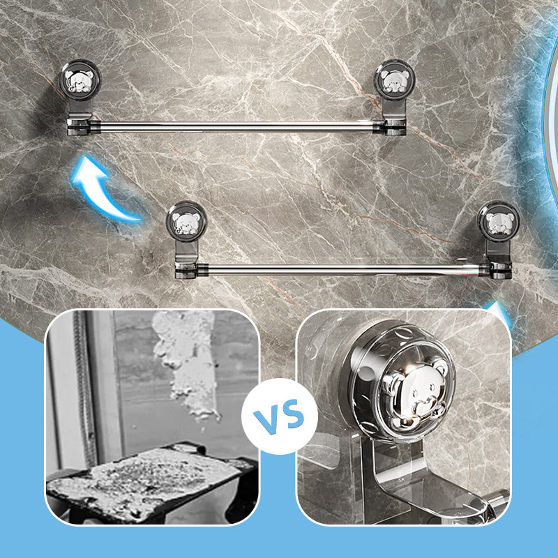 Adjustable towel holder with suction cup
