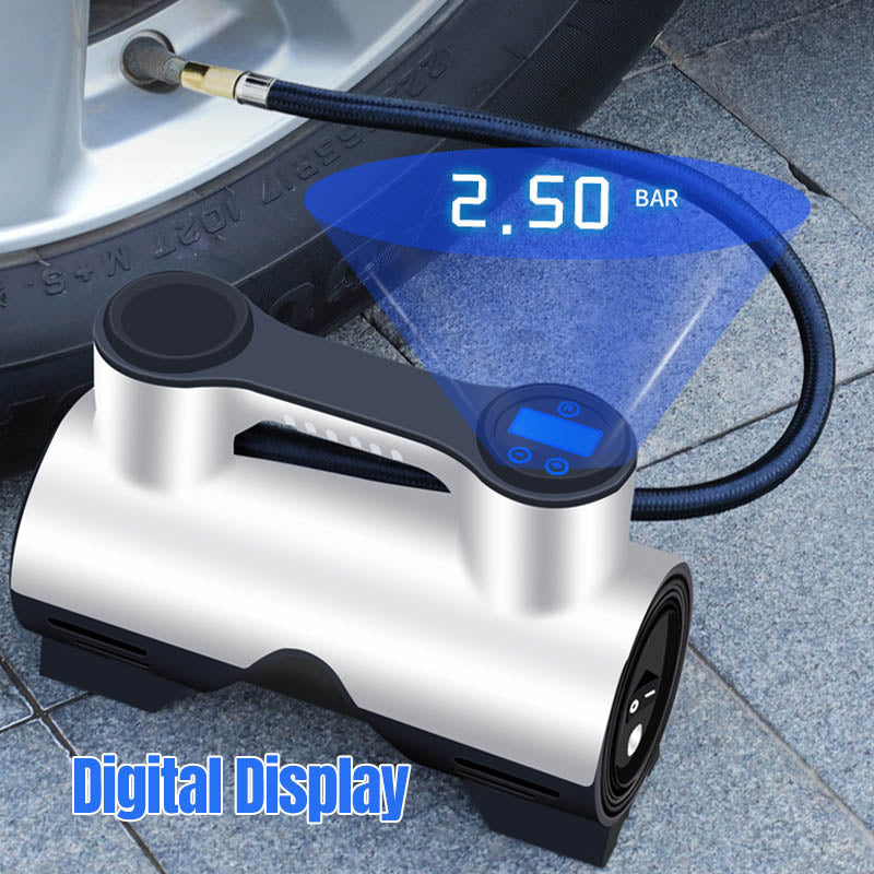 Portable wireless tire inflator with digital display