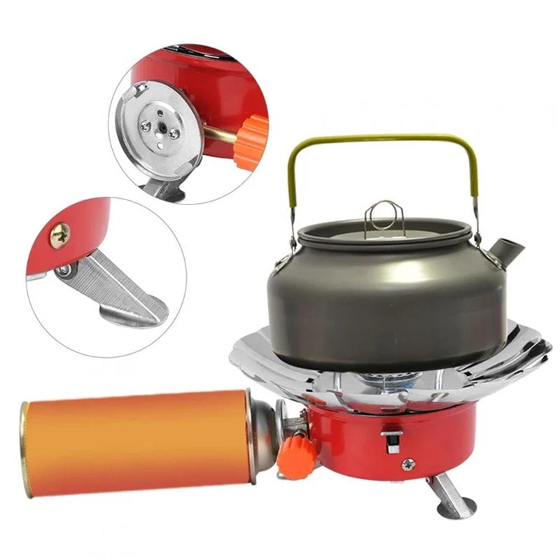 Portable gas stove for camping