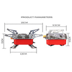 Portable gas stove for camping