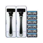 6-blade razor with single snap-in head