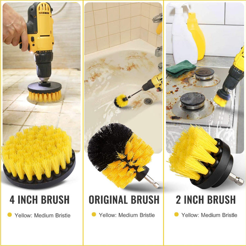 Electric disc with soft and hard brush for cleaning