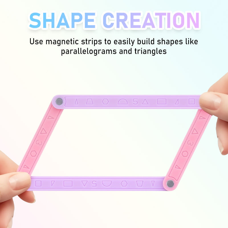 19-piece magnetic geometry set