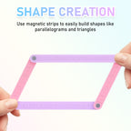 19-piece magnetic geometry set