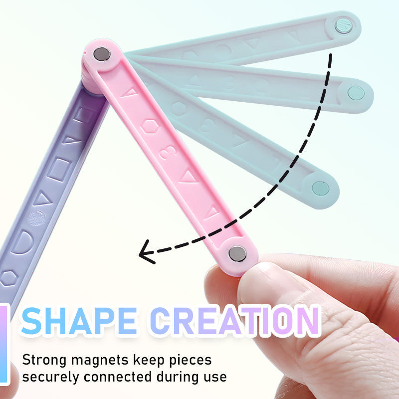 19-piece magnetic geometry set