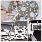 Silver-colored steamer rack in stainless steel with support for cooking