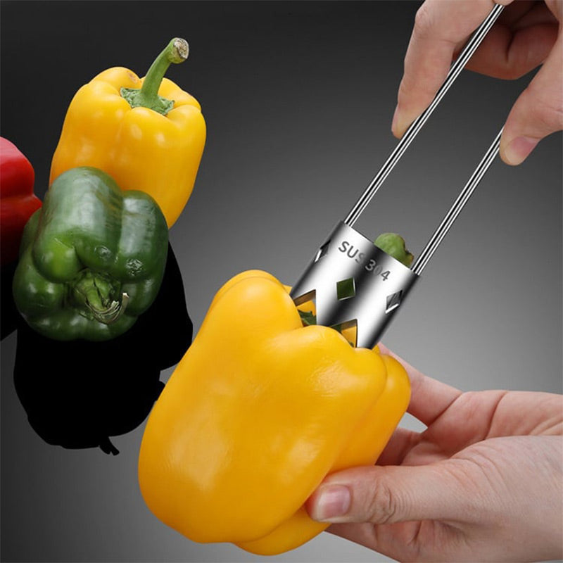 Universal fruit core remover in stainless steel