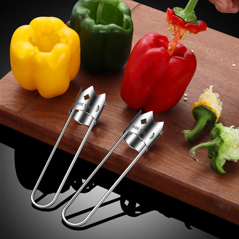 Universal fruit core remover in stainless steel