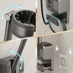 Hair dryer wall mount with cord holder