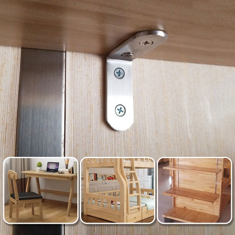 4-pack with corner brackets in stainless steel - includes 30 screws