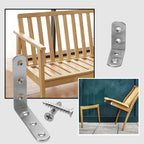 4-pack with corner brackets in stainless steel - includes 30 screws