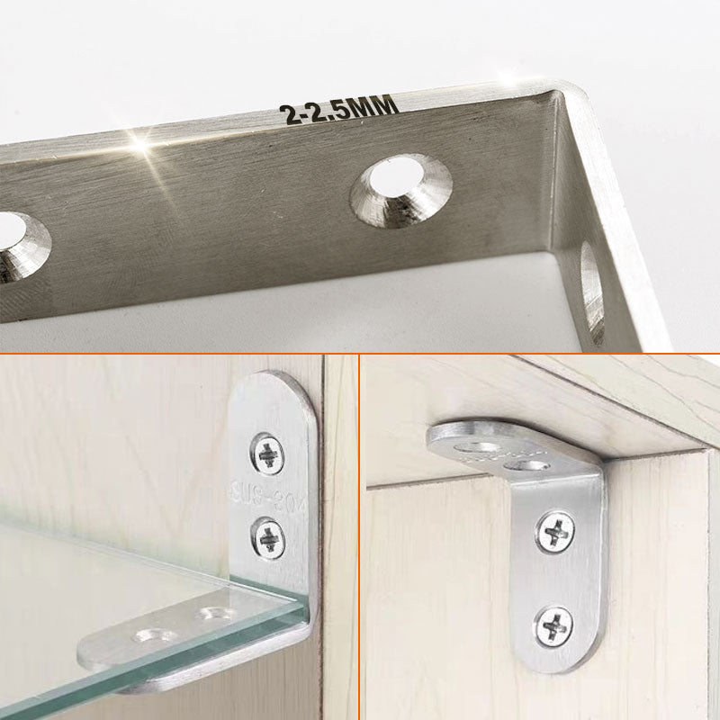 4-pack with corner brackets in stainless steel - includes 30 screws
