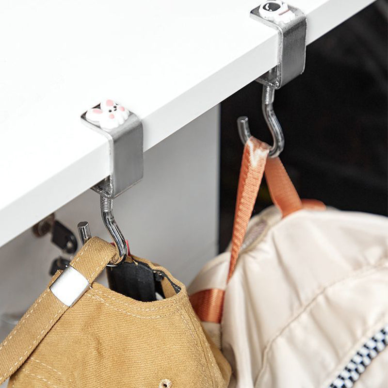Removable hooks without holes for the desk
