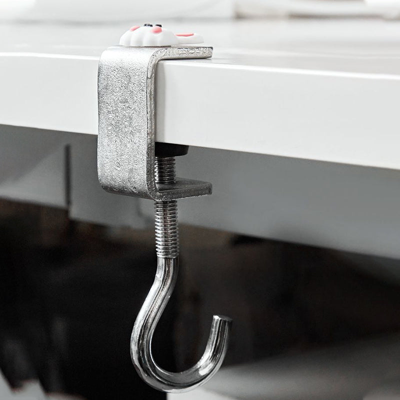 Removable hooks without holes for the desk