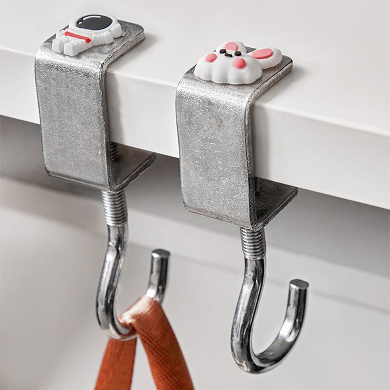 Removable hooks without holes for the desk