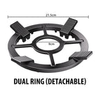 Universal gas stove stand with non-slip support shelf