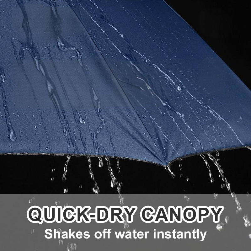 Large foldable umbrella with 12 wind-resistant ribs