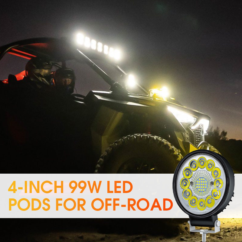 4-inch 99W LED pod for off-road driving