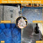 Electrostatic gloves for removing pet hair