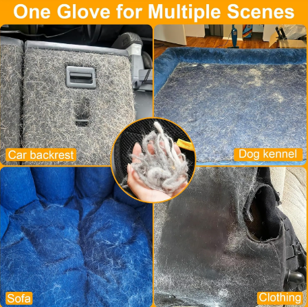 Electrostatic gloves for removing pet hair