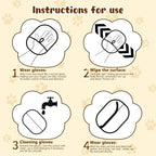 Electrostatic gloves for removing pet hair