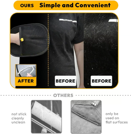 Electrostatic gloves for removing pet hair