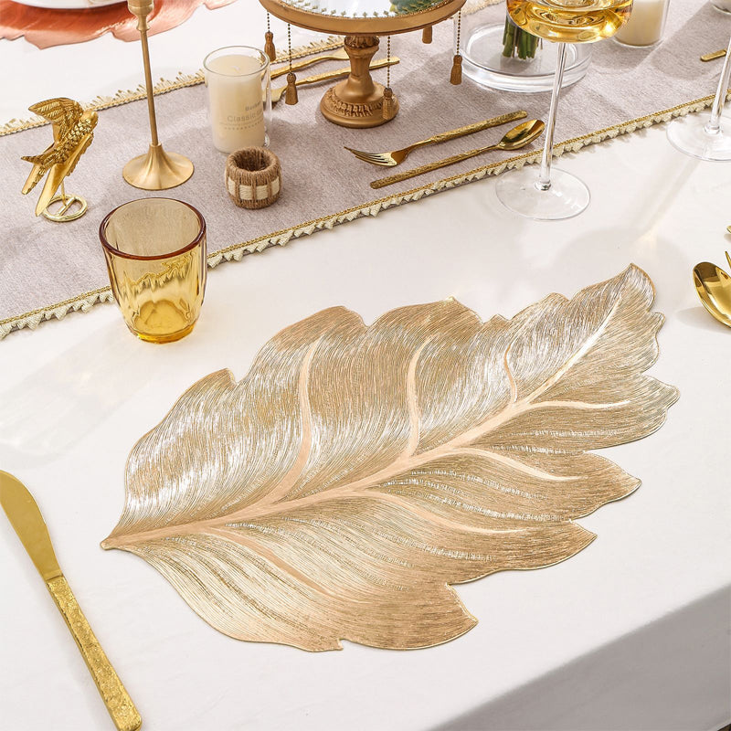 Gold Leaf Luxury Placemat – 3D Elegant Table Mat made of PVC